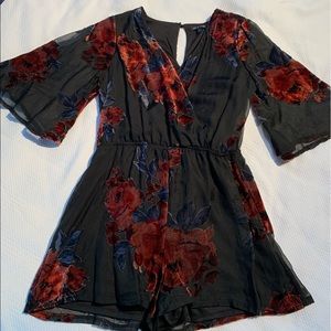As U Wish Velvet Romper Medium